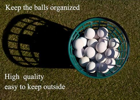 Golf Balls Basket Ball Bucket Golf Balls Container Case with Handle,Balls Holder, Can Holds 25 Balls,Green Color in Kuwait