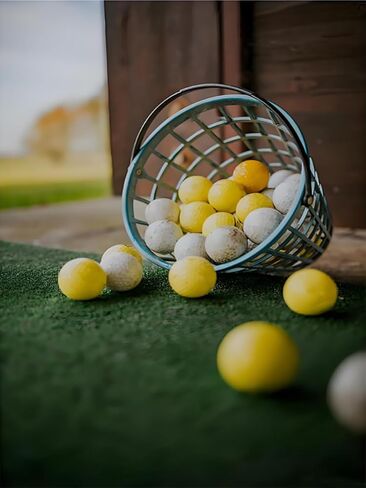 Golf Balls Basket Ball Bucket Golf Balls Container Case with Handle,Balls Holder, Can Holds 25 Balls,Green Color in Kuwait