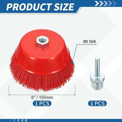 Wire Brush for Angle Grinder Set 2Pack, Crimping Steel Wire 6" (Nylon) Wire Cup with 5/8 Inch-11 Threaded Arbor - for Rust, Clean, Deburring on Cast Iron in Saudi Arabia
