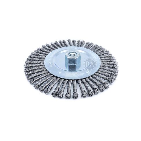 Benchmark Abrasives 7 Inch Stringer Bead Wire Wheel for Angle Grinder, Cleaning Narrow Holes, Derusting, Paint Removal, Deburring Grinding Wheels - Grinder Cutting Wheel - Carbon Steel in Kuwait
