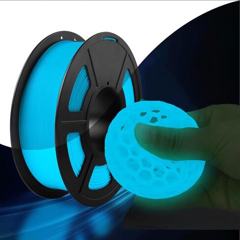 Glow in the Dark TPU 95A 3D Printer Filament 1.75mm 250g Dimensional Accuracy +/- 0.03, Blue in Kuwait