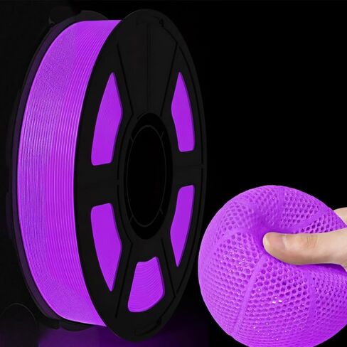 Glow in the Dark TPU 95A 3D Printer Filament 1.75mm 250g Dimensional Accuracy +/- 0.03, Blue in Kuwait
