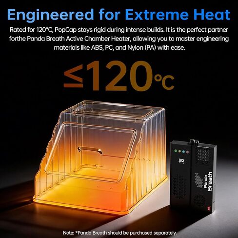 BIQU PopCap Transparent Top Cover for Snapmaker U1, Noise Reduction, Dustproof and Insulated, High-Temp Resistant PC Enclosure with 4KG PLA GO Filaments, Magnetic Hatch and Storage Tool in Kuwait