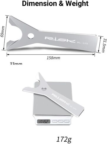 Bicycle Fork Crown Race Removal Tool – Heavy Duty Headset Base Spacer Remover for 1-1/8" Straight & 1-1/2" Tapered Steerer Tubes – MTB & Road Bike Maintenance Repair Tool in Kuwait