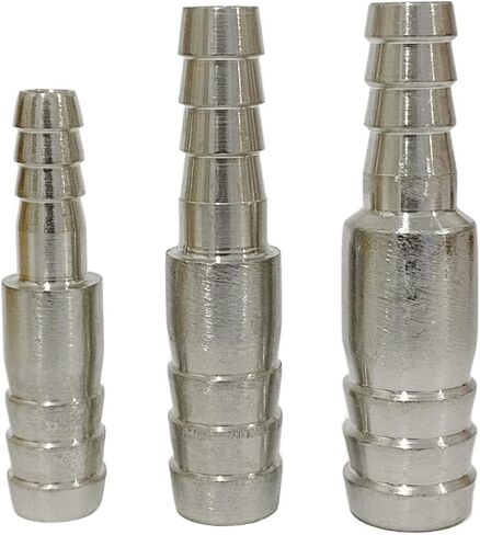 Nipple Connector Pipe Fitting Barb,304 Stainless Steel 2 Way Barbed Reducer Straight Hose 6mm 8mm 10mm 12mm 14mm 16mm 20-60mm(90 * 75mm) in Kuwait