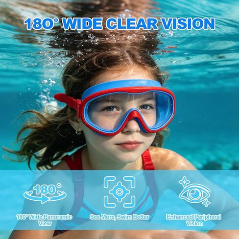 Kids Swim Goggles, Anti-Fog Leakproof Toddler Goggles & Swimming Goggles for Boys & Girls, UV Protection, Wide View Lenses, Adjustable Strap for Ages 3-15, Nose Clip & Ear Plugs,(2 Pack) in Kuwait