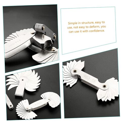 MAGICLULU 2pcs Radius Measuring Tool Stainless Steel Radius Gauge Arc Measuring Tool Convex Concave Gauge in Kuwait