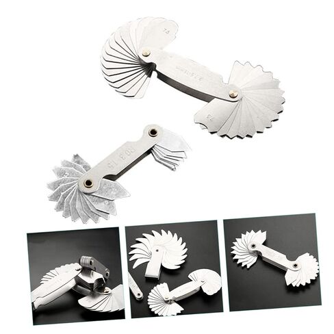 MAGICLULU 2pcs Radius Measuring Tool Stainless Steel Radius Gauge Arc Measuring Tool Convex Concave Gauge in Kuwait