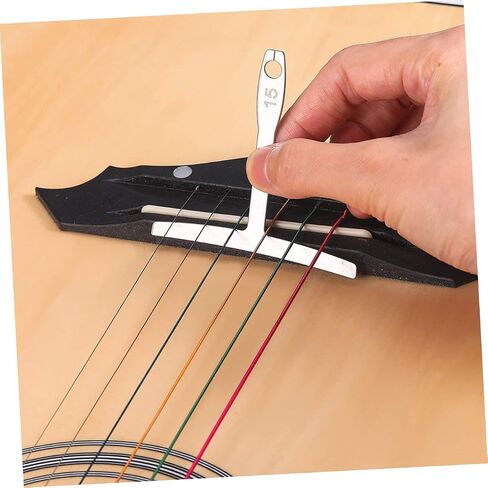 Sosoport 1Set Stainless Steel Guitar Radius Gauge Ruler Kit for Accurate Measurements Includes Guitar Feeler Gauge Under String Radius Gauge Essential Luthier Tools for Guitar in Kuwait