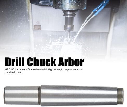 MT2 Drill Chuck Arbor, Manganese Steel Self Tightening Drill Chuck Connecting Shaft Rod Morse Taper Shank in Kuwait