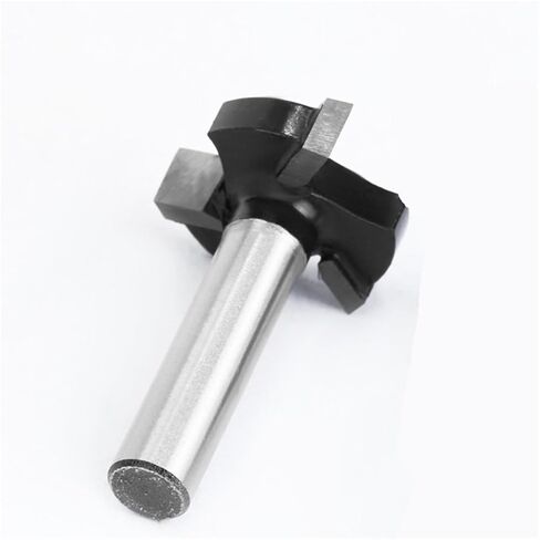 1PC 8mm Shank 3 Teeth T-Slot Router Bit Milling Straight Edge Slotting Milling Cutter Cutting Handle for Wood Woodwork(Yellow Color) in Kuwait