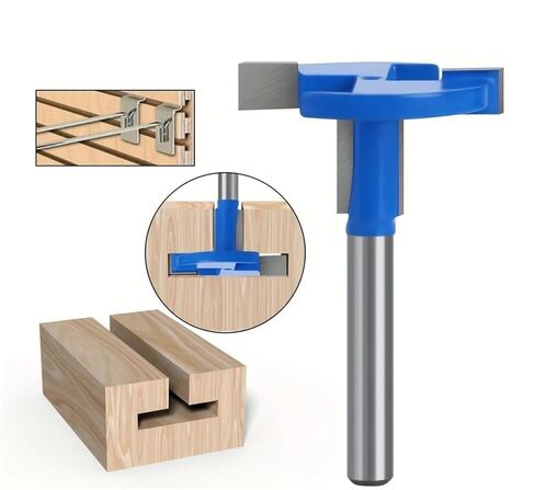 1 Pc 1/4-Inch Shank T-Slot Cutter for Straight Edges, Groove and Hook Milling, Precision Router Bit for Woodworking Projects in Kuwait