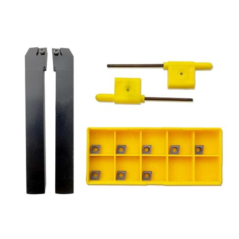 2PCS 1/2in Indexbale Tunring Tool Holders SDJCR/L with 10pcs CCMT060204 CCMT21.51 Carbide Turning Inserts for Stainless Steel in Kuwait