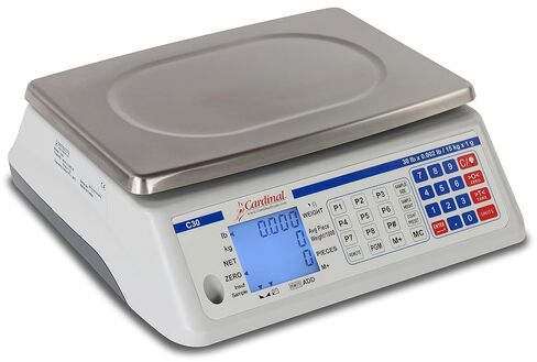 مقياس العد المحمول Detecto C100، سعة 100 رطل × 0.01 رطل، منصة من الفولاذ المقاوم للصدأ، بطارية قابلة لإعادة الشحن in Kuwait