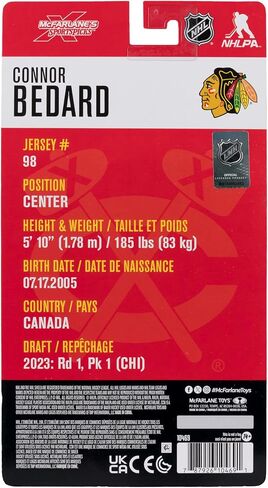 McFarlane Toys- NHL Connor Bedard (Chicago Blackhawks) 6in Action Figure McFarlane's SportsPicks in Kuwait