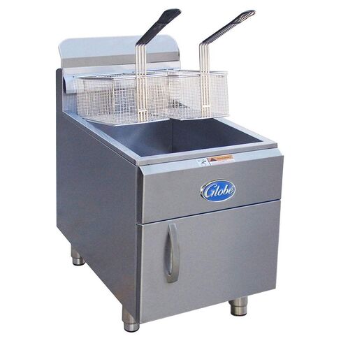 Globe GF30G 30-Pound Natural Gas Countertop Fryer, Stainless Aluminum in Kuwait