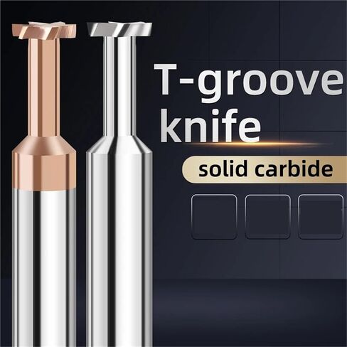 أدوات قطع الطحن ذات الفتحة T من الكربيد لتصنيع الفولاذ والألمنيوم المعدني ومطاحن نهاية T-Groove من الفولاذ التنغستن 3 4 5 6 7 8 9 10 مم (H3.0، طلاء_D6X50L) in Kuwait