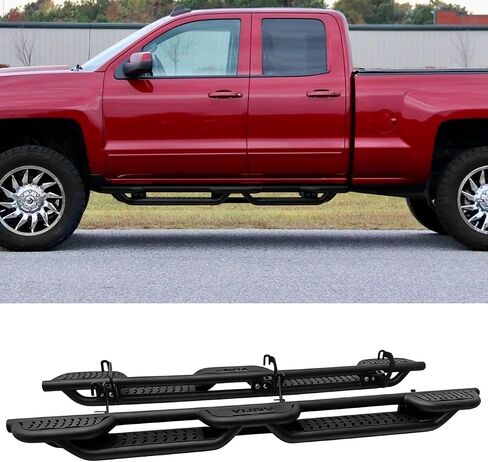 Vijay Side Step Step Bars Arnes Running Fits 2007-2018 Chevy Siiverado 1500/GMC Sierra 1500 Extended/Double Cab and 2007-2019 Chevy Siiverado 2500/3500/GMC Sierra 2500/3500 in Kuwait