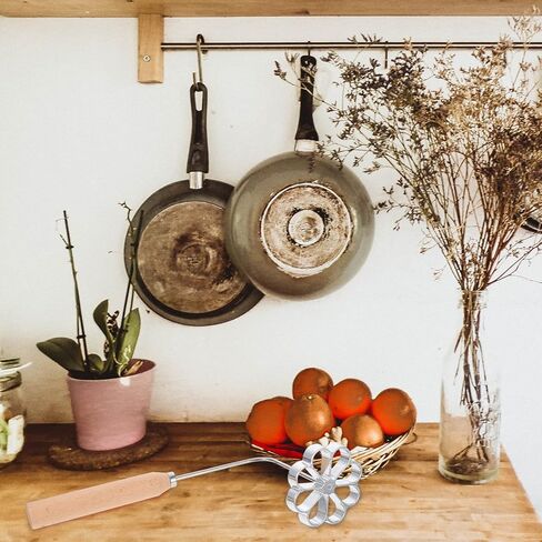 Gatuida Portable Fried Snack Mold 2 Flower Waffle Mold Kitchen Cooking Utensil for Diy Deep Frying Carrot Cakes Oil Dumplings Shrimp Cakes 10.23X3.54X2.95In in Kuwait