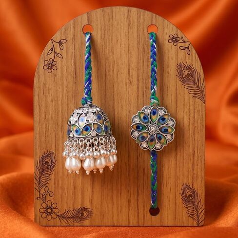 TIED RIBBONS Rakhi for Brother and Bhabhi | Greeting Card | Roli Tikka | Rakhi Gifts for Brother - Lumba for Bhabhi in Kuwait