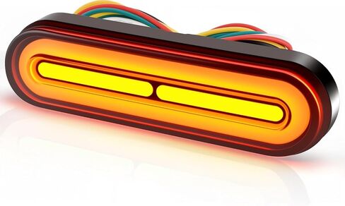 LED Motorcylce LED ضوء ذيل ملون مزدوج ، 12V-80V سوبر مشرق لضوء فرامل الإشارة ، يناسب مقطورة شاحنة دراجة ATV سكوتر وسيارة الجولف (حزمة من 1) in Kuwait