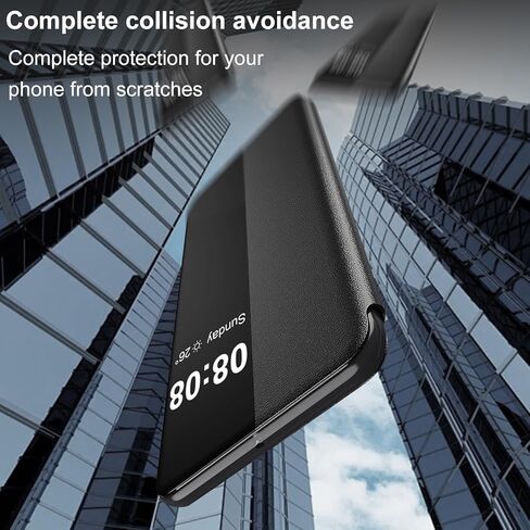 for Samsung Galaxy S25 Case Flip Leather Clear S-View [Touchable Window] for Samsung S25 Phone Case Smart Window Hard Flip Shockproof Protective Cover Galaxy S25 5G Case Clear View in Saudi Arabia