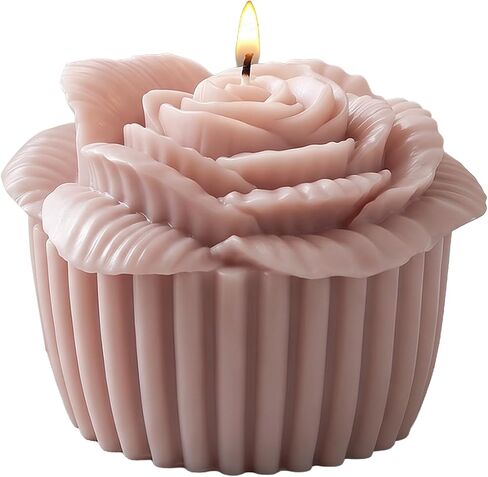 Rose Flower Cylinder Candle Molds Rose Cake Candle Silicone Mold for Candles Making Resin Casting Aromatherapy Candles Handmade Wax Home Decor in Saudi Arabia