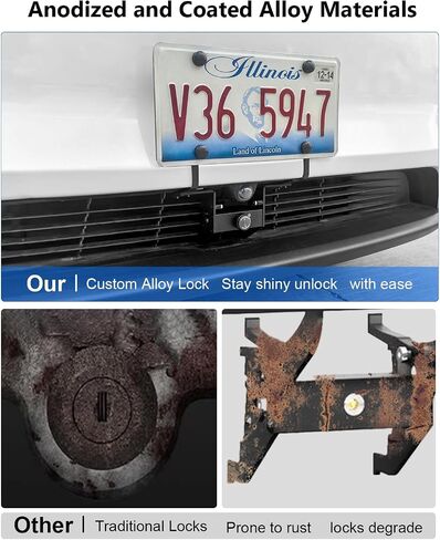 Tesla Cybertruck Front Lucky Plate Lister Lister Frracket Kit Mount Bracket 2024 2025 Tesla Cybertruck Accessories USA لم تقم بحفر أي مواد لاصقة مضادة للسرقة. in Kuwait