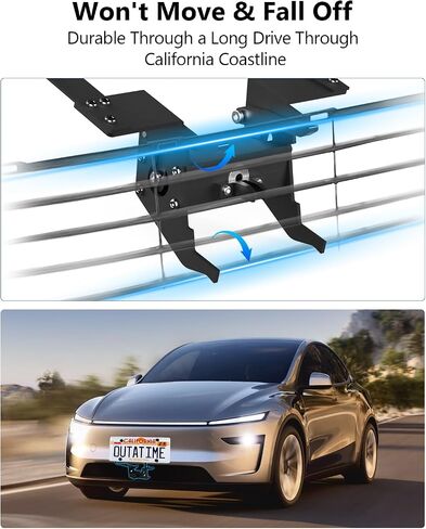 Tesla Cybertruck Front Lucky Plate Lister Lister Frracket Kit Mount Bracket 2024 2025 Tesla Cybertruck Accessories USA لم تقم بحفر أي مواد لاصقة مضادة للسرقة. in Kuwait
