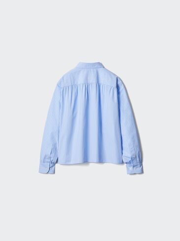 Uniqlo Cotton Volume Sleeve Shirt | Striped in Kuwait