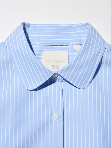 Uniqlo Cotton Volume Sleeve Shirt | Striped in Kuwait