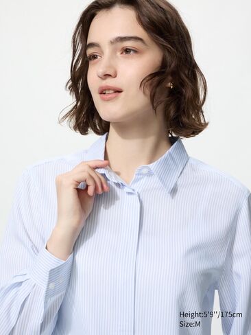 Uniqlo Rayon Blouse | Striped in Kuwait