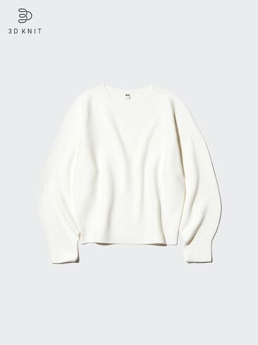 Uniqlo 3D Knit Cotton Volume Sleeve Sweater in Kuwait