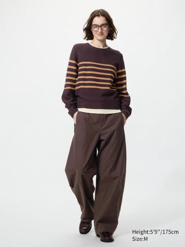 Uniqlo 3D Knit Cotton Volume Sleeve Sweater | Stripe in Kuwait