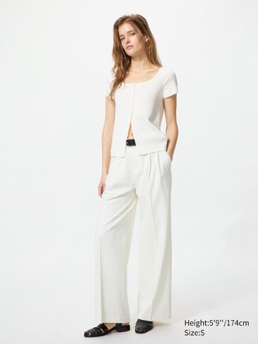 Uniqlo Smart Wide Straight Pants | Tall in Kuwait