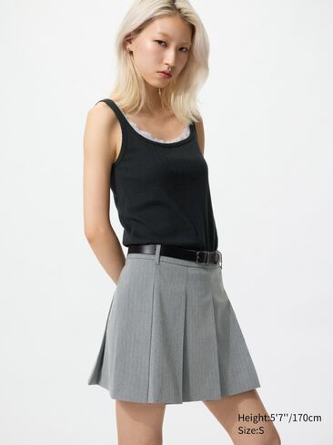 Uniqlo Pleated Skort | Stripe in Kuwait