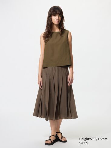 Uniqlo Chiffon Pleated Midi Skirt in Kuwait