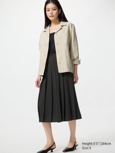 Uniqlo Chiffon Pleated Midi Skirt in Kuwait