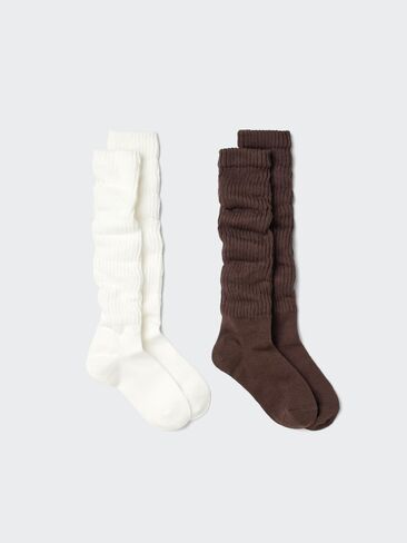 Uniqlo Long Slouch Socks | 2 Pairs in Kuwait