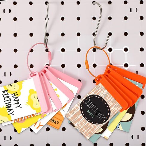 25 Pcs Reusable Card Holder Compatible with Yoto and 5 Pcs Rings, Portable Insert Style Card Sleeves with Stainless Steel Rings for Storage Organizer(Morandi) in Kuwait