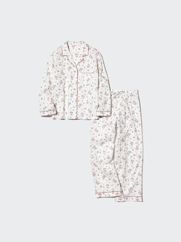Uniqlo Cotton Pajamas | Long Sleeve | Flower in Kuwait