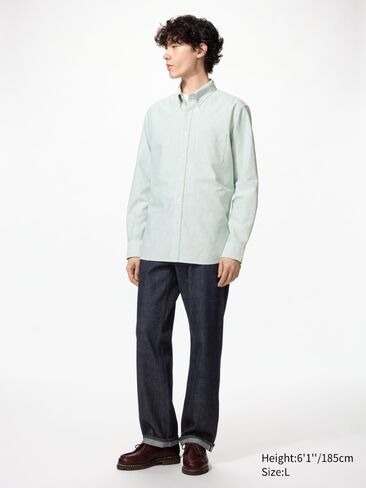 Uniqlo Oxford Slim Shirt | Striped in Kuwait