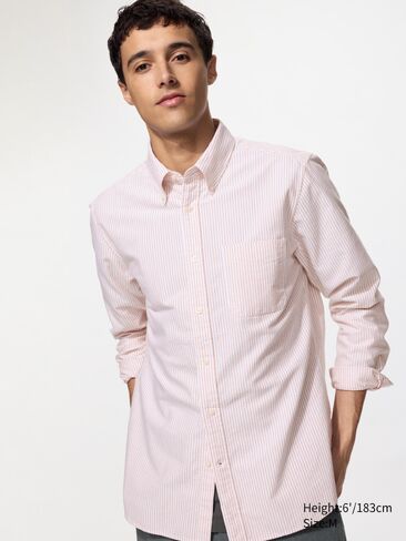 Uniqlo Oxford Slim Shirt | Striped in Kuwait