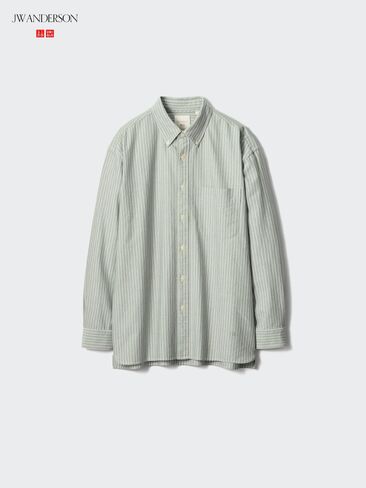 قميص Uniqlo Oxford كبير الحجم | مخطط in Kuwait
