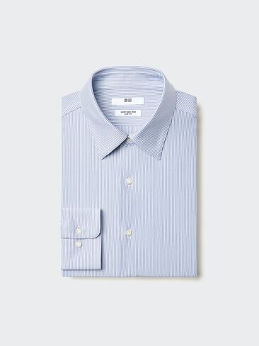 Uniqlo Super Non-Iron Stretch Slim Shirt | Striped in Kuwait