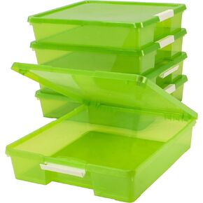 صندوق مشروع الطلاب من Storex Classroom، بلاستيك، 15.25 × 13.25 × 3.25 بوصة، ألوان متنوعة، 5 عبوات (63202U05C)، حجم قياسي in Kuwait