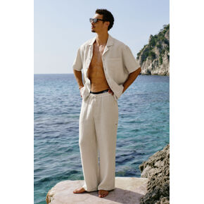 Alo Yoga Linen Days Straight Leg Pant - Bone in Kuwait