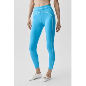Alo Yoga Airbrush High-Waist 7/8 Heart Throb Legging - Azure Blue/White in Saudi Arabia