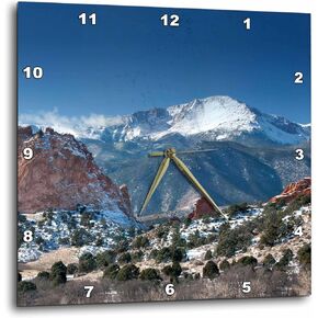 3Dross DPP_38673_1 Colorado Mountains Pikes Peak Wall Clock ، 10 × 10 بوصة in Kuwait