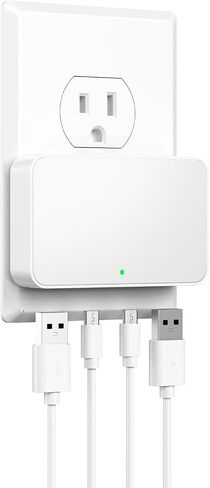 شاحن حائط USB مسطح 4 منافذ نحيف 35 وات USB-C/A قابس قابل للطي كتلة شحن سريع لهاتف iPhone 8/9/10/11/12/13/14/15 محول شحن طاقة متعدد المنافذ لأجهزة ipad وGalaxy Series S8-10 أبيض in Kuwait